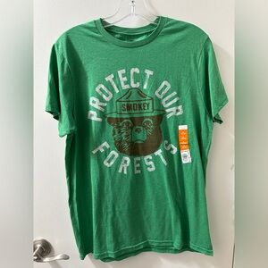 Green Smokey Bear Graphic T-Shirt